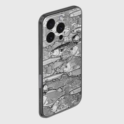 Чехол для iPhone 16 Pro силиконовый с защитой камеры Рыбы графика - фото 2