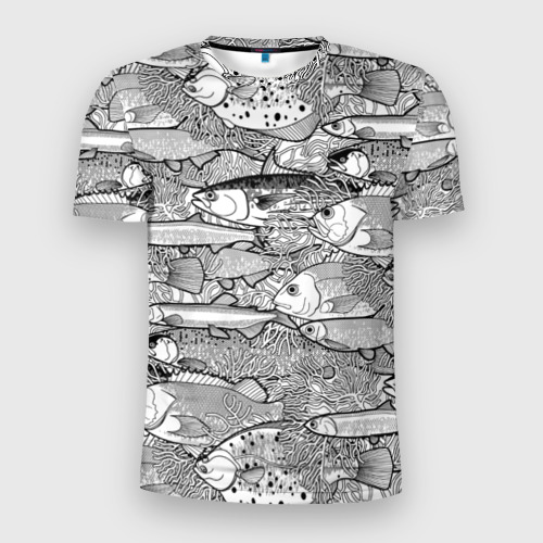 Мужская футболка 3D Slim Рыбы, цвет 3D печать