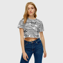 Женская футболка Crop-top 3D Рыбы графика - фото 2