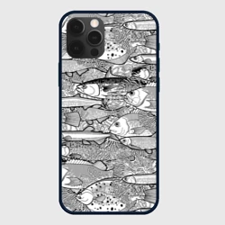 Чехол для iPhone 12 Pro Рыбы графика