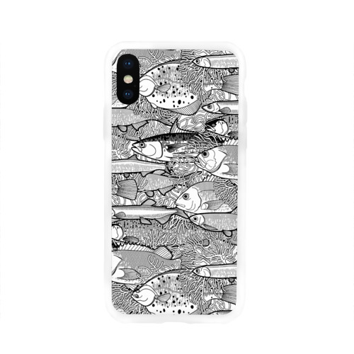 Чехол для Apple iPhone X силиконовый глянцевый Рыбы Фото 01 Чехол для Apple iPhone X силиконовый глянцевый Рыбы Фото 01