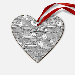 Деревянная игрушка Сердце Рыбы графика