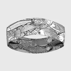 Повязка на голову 3D Рыбы графика