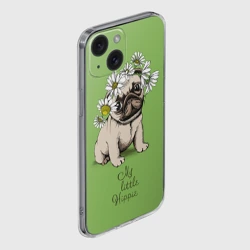 Чехол для iPhone 15 силиконовый с защитой камеры Мой маленький хиппи - фото 2