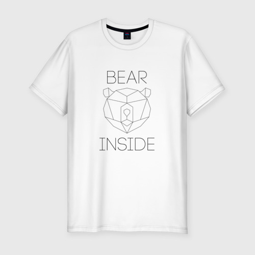 Мужская футболка хлопок Slim Внутри медведь