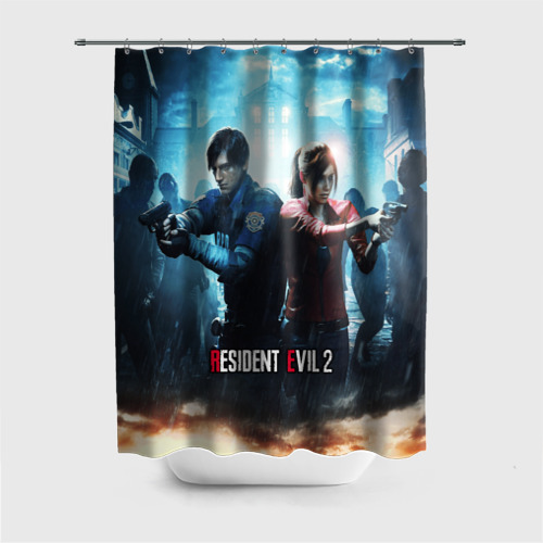 Штора 3D для ванной Resident Evil2