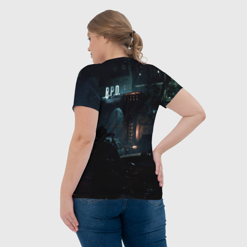 Женская футболка 3D с принтом Resident Evil 2, вид сзади #2
