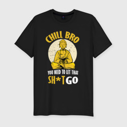 Мужская футболка хлопок Slim Забей на Проблемы Будда