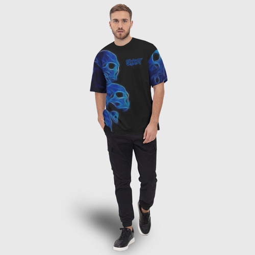 Мужская футболка oversize 3D Slipknot, цвет 3D печать - фото 5