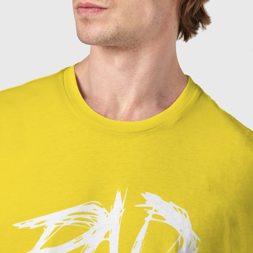 Мужская футболка хлопок XXXTentacion - bad, цвет желтый - фото 6