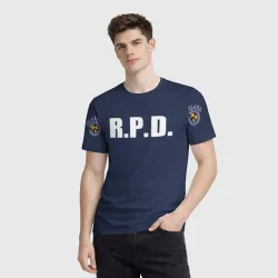 Мужская футболка 3D R.p.d. Leon s.Kennedy - фото 2
