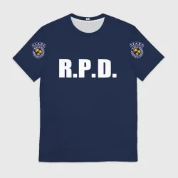 Мужская футболка 3D R.p.d. Leon s.Kennedy