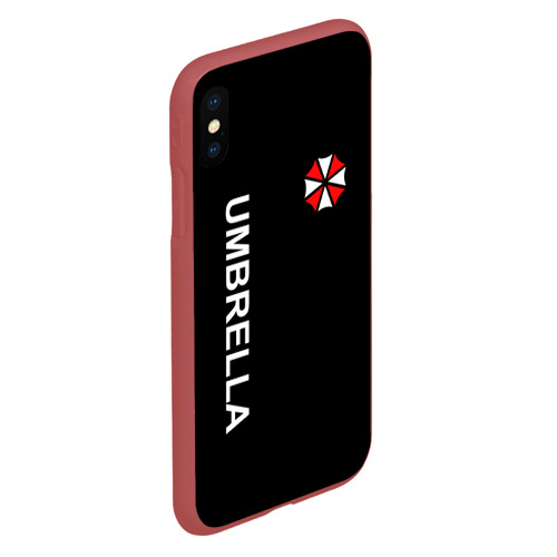 Чехол для iPhone XS Max матовый Umbrella Corp, цвет красный - фото 3