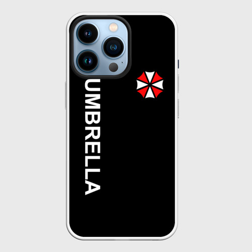 Чехол для iPhone 14 Pro с принтом Umbrella Corp, вид спереди №1