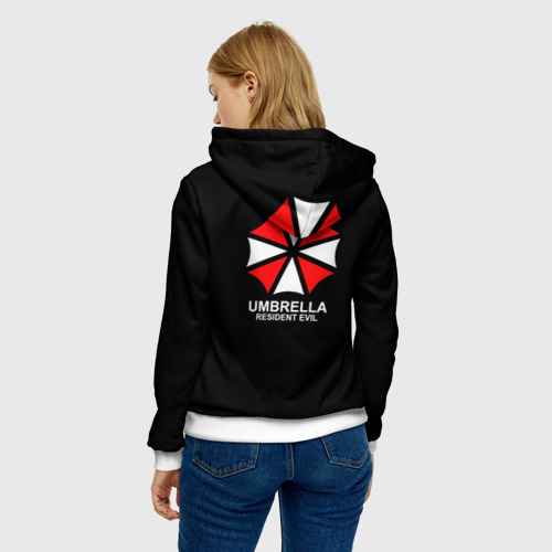 Женская толстовка 3D Umbrella Corp на спине Обитель зла, цвет 3D печать - фото 4