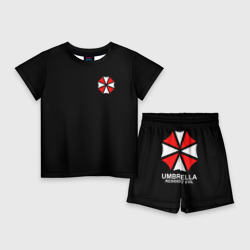 Детский костюм с шортами 3D Umbrella Corp на спине Обитель зла