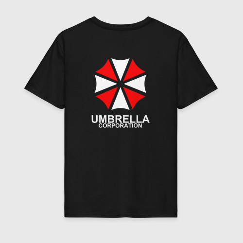 Мужская футболка хлопок UMBRELLA CORP (НА СПИНЕ), цвет черный - фото 2