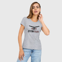 Женская футболка хлопок Slim ХулиGun - фото 2