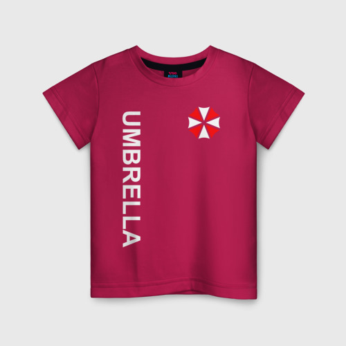 Детская футболка хлопок Umbrella Corp, цвет маджента