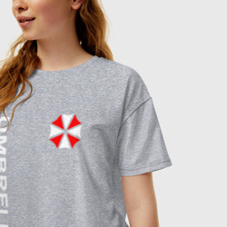 Женская футболка хлопок Oversize Umbrella Corp - фото 2