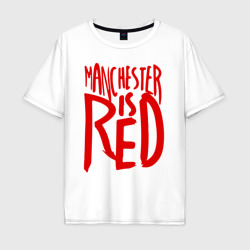 Мужская футболка хлопок Oversize Manchester is Red