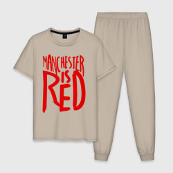 Мужская пижама хлопок Manchester is Red