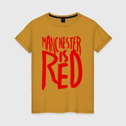 Женская футболка хлопок Manchester is Red