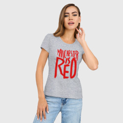 Женская футболка хлопок Slim Manchester is Red - фото 2