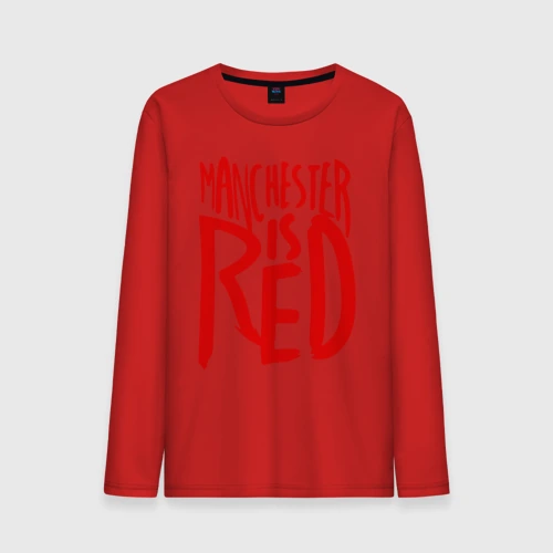 Мужской лонгслив хлопок Manchester is Red