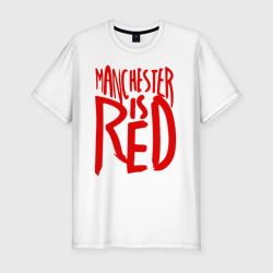 Мужская футболка хлопок Slim Manchester is Red