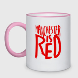 Кружка двухцветная Manchester is Red