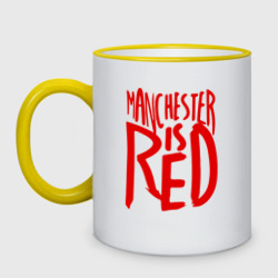 Кружка двухцветная Manchester is Red