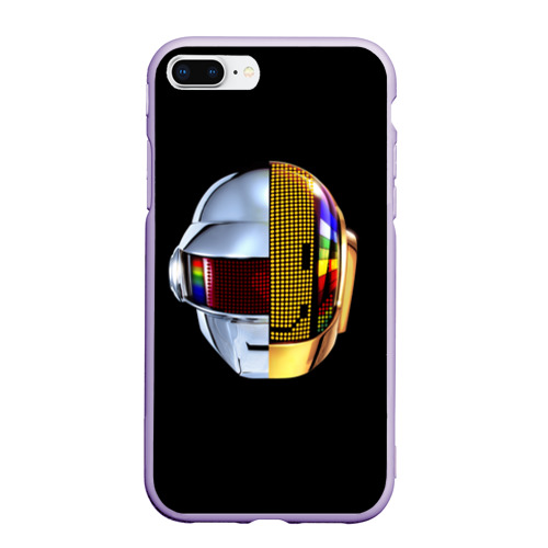 Чехол для iPhone 7Plus/8 Plus матовый Daft Punk, цвет светло-сиреневый