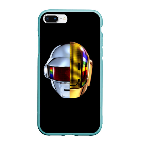 Чехол для iPhone 7Plus/8 Plus матовый Daft Punk, цвет мятный