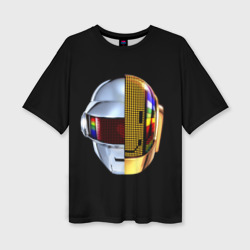 Женская футболка oversize 3D Daft Punk