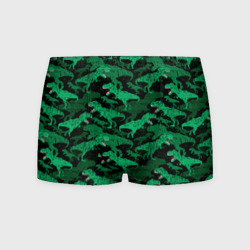 Мужские трусы 3D Зелёные тираннозавры - камуфляж