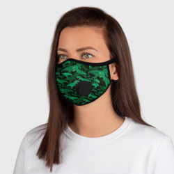 Маска из неопрена Зелёные тираннозавры - камуфляж - фото 2