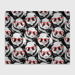 Плед 3D Панды в красных очках