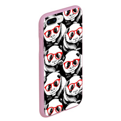 Чехол для iPhone 7Plus/8 Plus матовый Панды в красных очках - фото 2