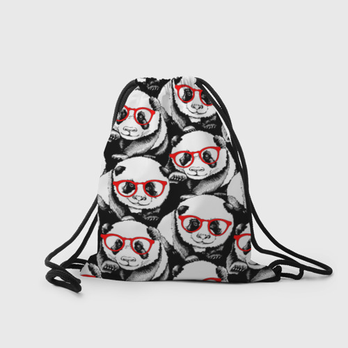 Рюкзак-мешок 3D Панды в красных очках - фото 2