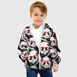 Детская куртка 3D Панды в красных очках - фото 2