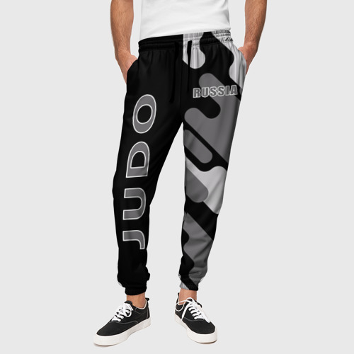Мужские брюки 3D с принтом JUDO, вид сбоку #3
