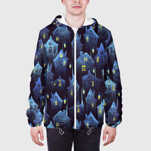 Мужская куртка 3D Ночной город, цвет 3D печать - фото 4