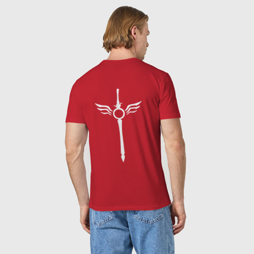 Мужская футболка хлопок DMC на спине, цвет красный - фото 4