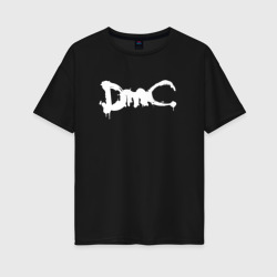 Женская футболка хлопок Oversize DMC на спине