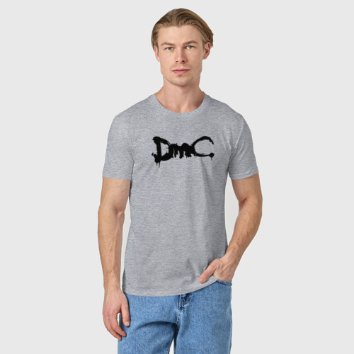 Мужская футболка хлопок DMC (НА СПИНЕ), цвет меланж - фото 3
