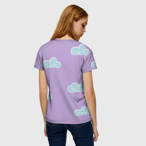 Женская футболка 3D Облачная лама - фото 4