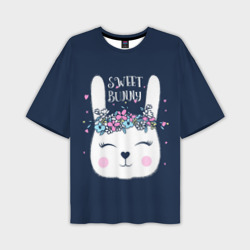 Мужская футболка oversize 3D Sweet bunny