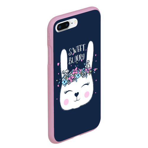 Чехол для iPhone 7Plus/8 Plus матовый Sweet bunny, цвет розовый - фото 3
