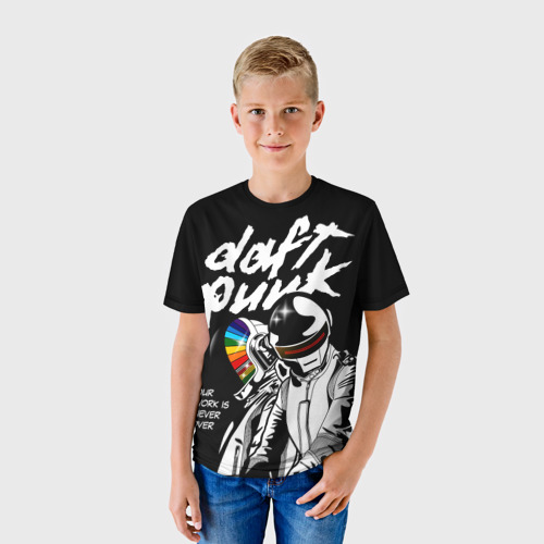 Детская футболка 3D Daft Punk, цвет 3D печать - фото 3